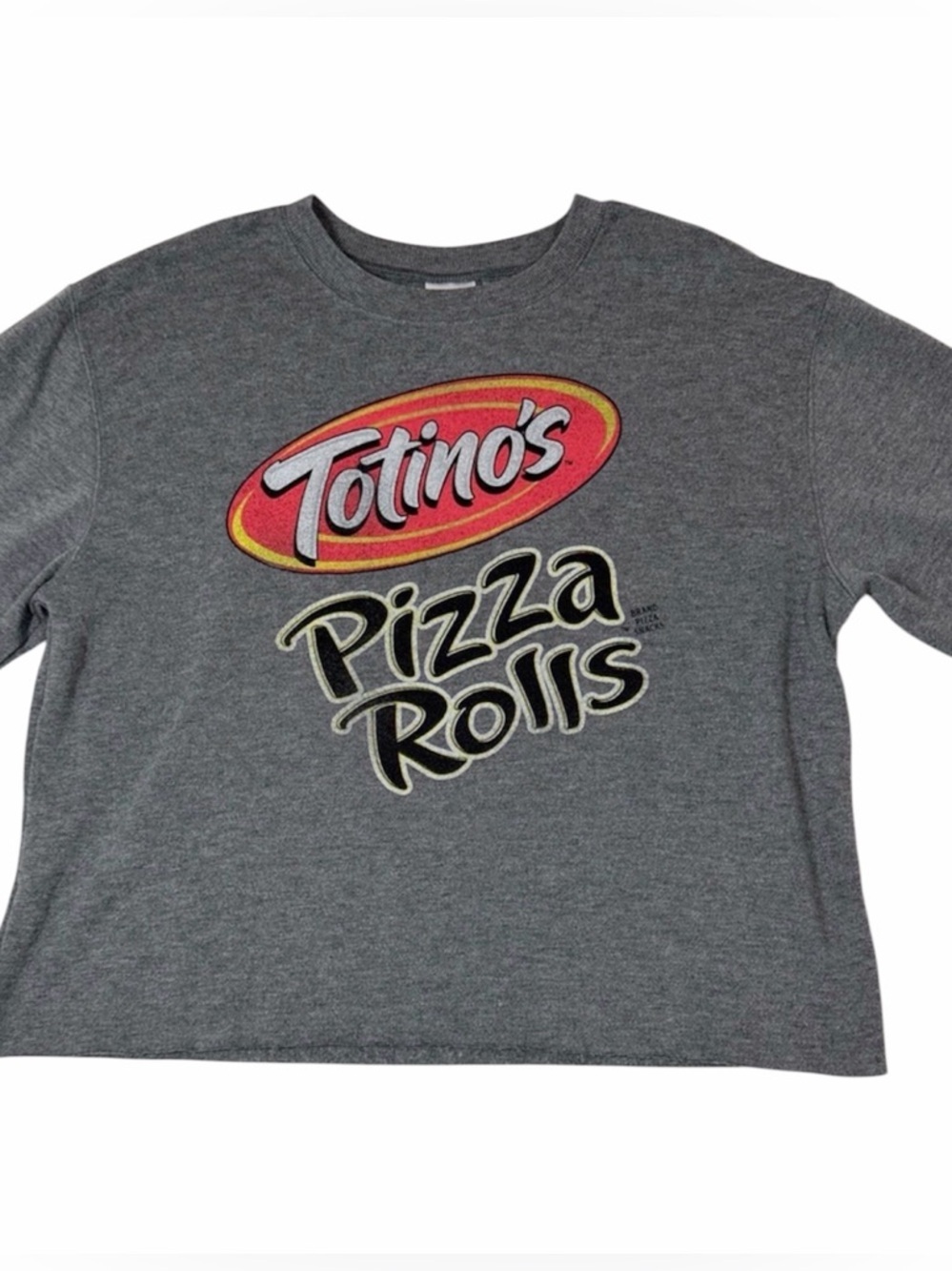 Women’s Tostitos Pizza Rolls Cropped‎ Crew Neck Pull Over size Large